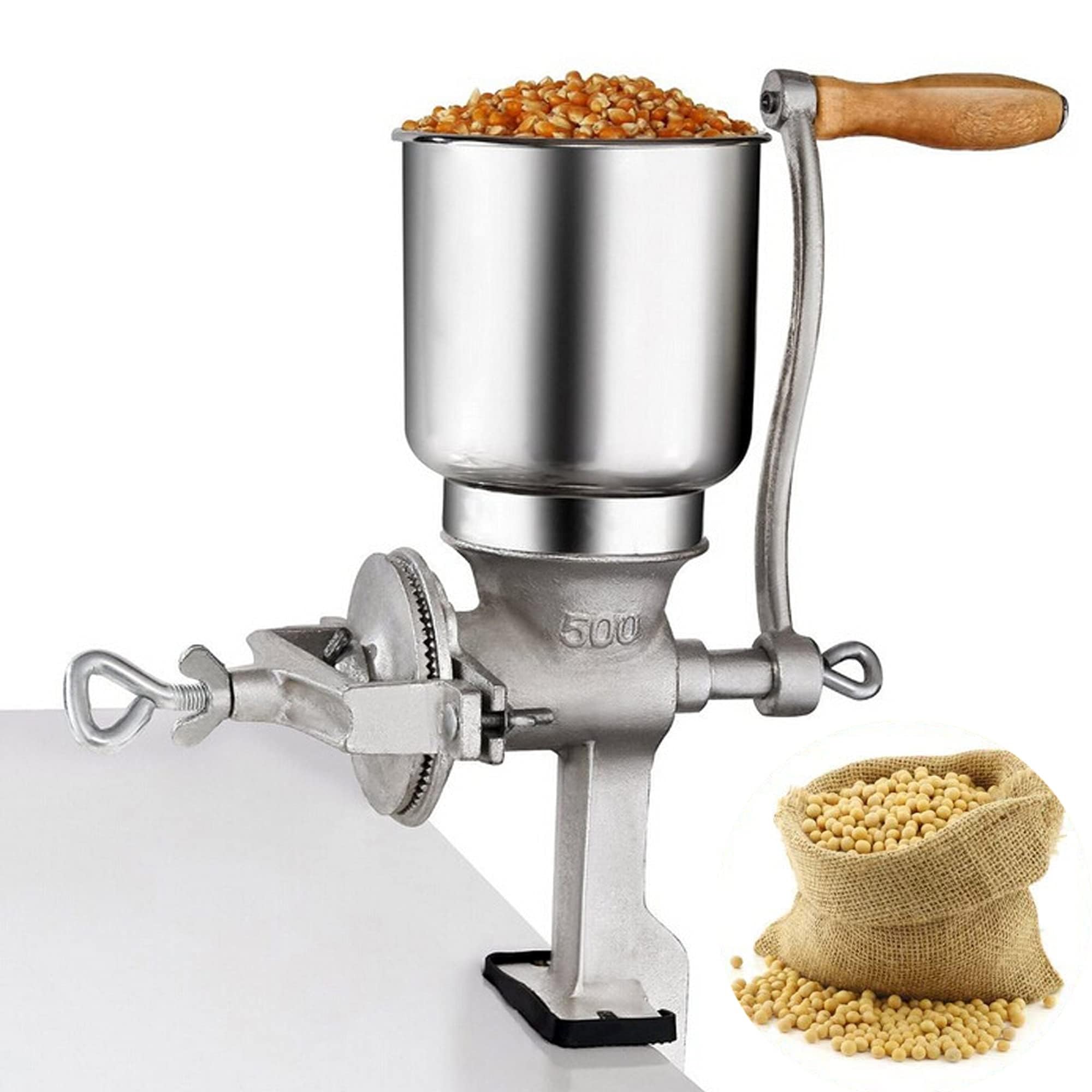 Amazon.co.jp: 手動コーンミルグラインダー、ポータブル穀物ミル